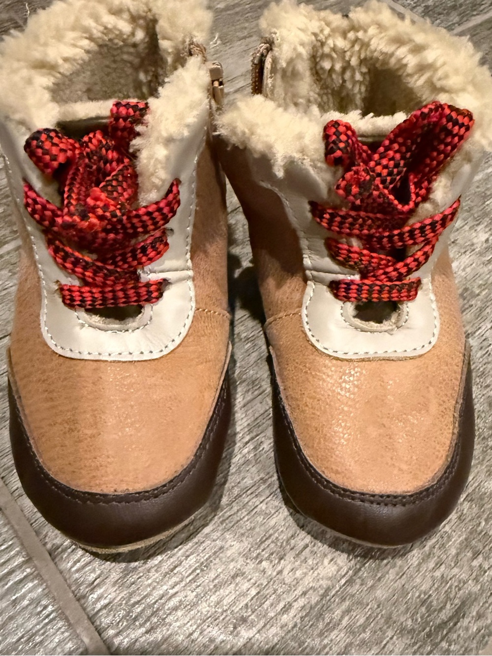 Robeez Toddler Wyatt Boot Dark Nude/Walnut - 12-18 months